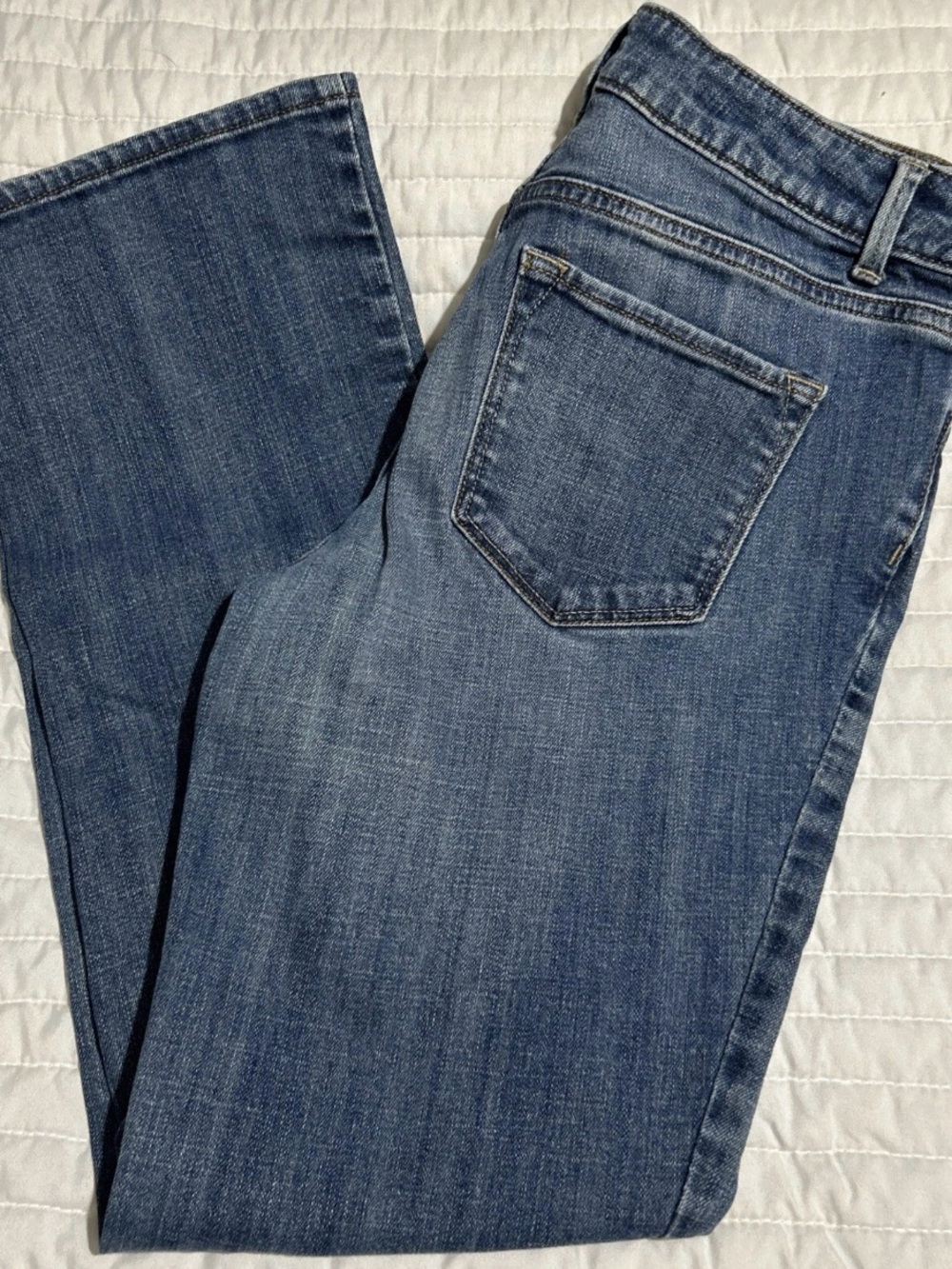 Sonoma Women's Size 4 Blue Mid Rise Demi Bootcut Medium Wash Stretch Denim Jeans